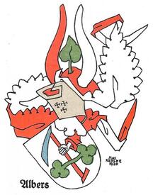 Wappen der Familie Albers aus der Wilstermarsch