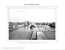 1887 bis 1895 - Bau des Kaiser-Wilhelm-Kanal * heutiger Nord- Ostsee Kanal
Mai 1995 - Schleuse Brunsbüttel