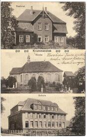 1915 Krummendiek - Pastorat, Kirche St. Georg, Schule