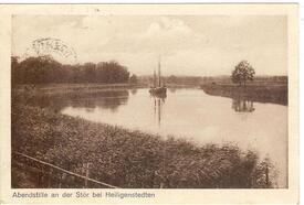 1930 Die Stör bei Heiligenstedten - Frachtewer auf dem Fluss