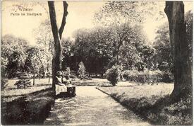 1914 Partie im Stadtpark der Stadt Wilster