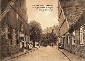1906 Straße Neustadt (Dorfstraße) in Wewelsfleth in der Wilstermarsch
