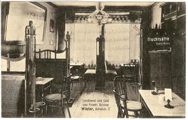 1911 Café Schöne in der Schulstraße, der heutigen Zingelstraße in der Stadt Wilster