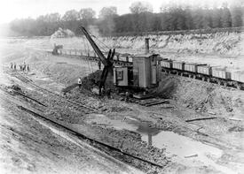 1887 bis 1895 - Bagger beim Bau des Kaiser-Wilhelm-Kanal