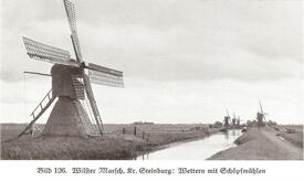 1935 Schöpfmühlen an der Wettern in der Wilstermarsch