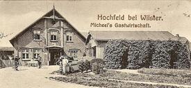 1920 Micheel´s Gastwirtschaft in Hochfeld, Gemeinde Dammfleth, in der Wilstermarsch