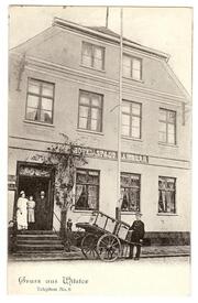 ca. 1912 Hotel Stadt Hamburg am markt in der Stadt Wilster 