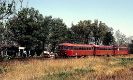 ca. 1986 Nebenstrecke Wilster - Brunsbüttel Süd
Schienenbus am Haltepunkt Kudensee