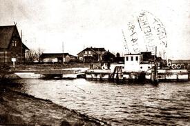 1915 Kudensee, Fähre über den Kaiser Wilhelm Kanal