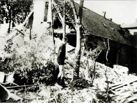 Am 15. Juni 1944 wurde die Stadt Wilster bombardiert - Schäden an der Langen Reihe