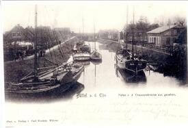 1905 Hafen in Büttel an der Elbe