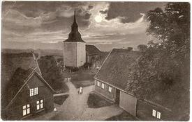 1910 Brokdorf an der Elbe  - Kirchducht und Kirche St. Nicolaus