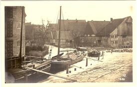 1880 Hafen der Stadt Wilster an der Wilsterau am Rosengarten