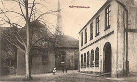 1912 Turnhalle und Schule am Markt in der Stadt Wilster