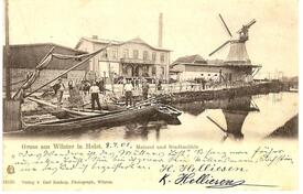 1901 Wilsterau am Audeich, Stadt Mühle bei der Mühlenstraße in Wilster