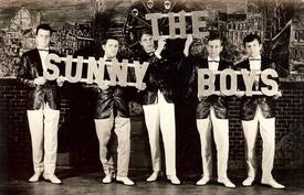 ca. 1963 Die Musik-Band The Sunny Boys: Hoscha Horst Diedrichsen, Hermann Diedrichsen, Peter Gülck, Manfred NN, Gary NN 
