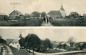 1910 Brokdorf an der Elbe,
Kirche St. Nikolaus und Friedhof, 
Kirchducht