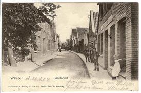 1904 Die Straße Landrecht in der Stadt Wilster
