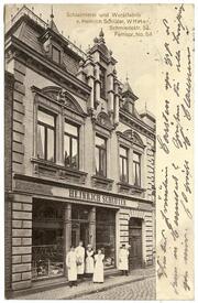 1915 Schlachterei Schlüter in der Schmiede Straße in der Stadt Wilster