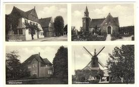 1936 Wewelsfleth - Gasthaus, Kirche, Arzt-Praxis, Kornmühle