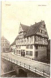 1907 Altes Rathaus an der Marktstraße (heutige Op de Göten); Brücke (Op de Göten) über die Wilsterau