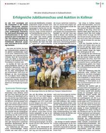 2017 Bauernblatt - Bericht 100 Jahre Schafzuchtverein in Südwestholstein
