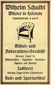 ca. 1952 Reklamekarte Sattlerei Wilhelm Schuldt