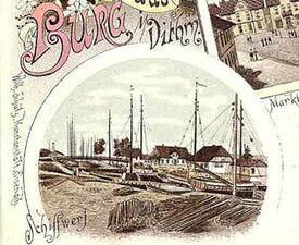 1897 Werften an der Burger Au in Burg in Dithmarschen