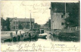 1903 Frachtewer GERMANIA im Hafen am Rosengarten in Wilster