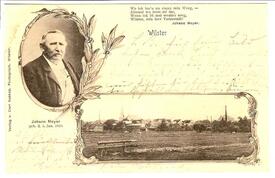 1909 Heimatdichter Johann Meyer; Text des Wilster Gedichts; Totale von Wilster