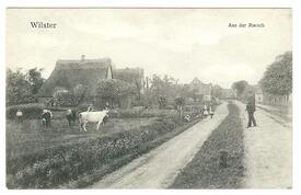 1910 Fußweg und Katen am Audeich in Wilster