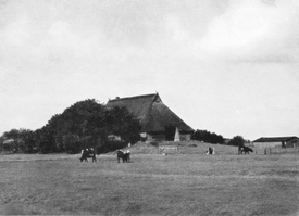 1924 Gehöft Rehburg auf hoher Wurt bei Poßfeld in der Gemeinde Nortorf in der Wilstermarsch
