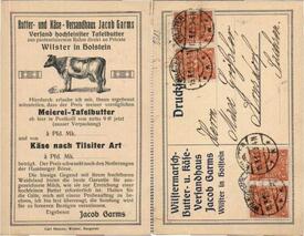 1923 Wilstermarsch Butter- und Käse-Versandhaus Jacob Garms in der Stadt Wilster