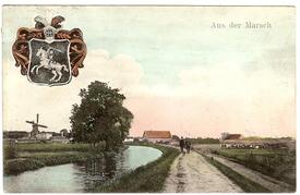 1912 Fußweg am Audeich in der Stadt Wilster