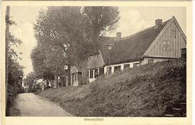 1919 Häuser auf dem Deich der Stör in Wewelsfleth