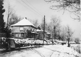 1940 Die vier baugleichen Fick´schen Häuser am ehemaligen Standort des vormaligen Krankenhaus für die Beschäftigten beim Bau des Kaiser-Wilhelm Kanal