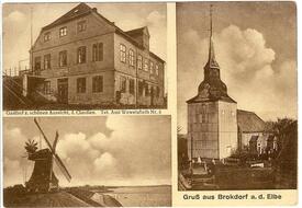 1917 Brokdorf an der Elbe, Mühle, Gasthof Zur schönen Aussicht