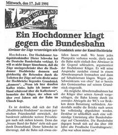 Artikel der Wilsterschen Zeitung vom 17.07.1991