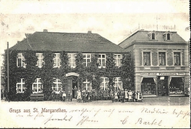 1904 St. Margarethen - Poststraße mit Post und Kolonialwaren-Laden Franzenburg