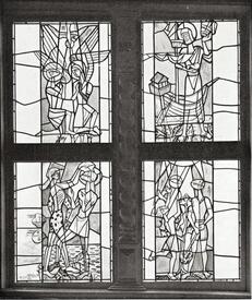 1962 Bleiglasfenster in Kirche St. Nicolai zu Beidenfleth in der Wilstermarsch