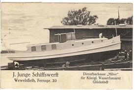 1921 Wewelsfleth, Schiffswerft Junge, Dienstbarkasse „MÖVE“