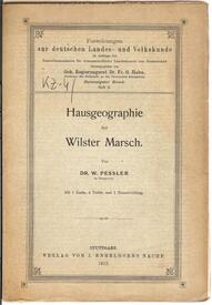 1913 Hausgeographie der Wilster Marsch