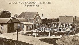 1930 Gasthof Sommerlust in Kasenort an der Einmündung der Wilsterau in die Stör