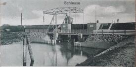 1930 Kasenort, Mündung der Wilsterau in die Stör; Schleuse