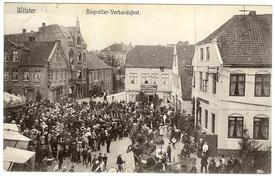 1907 Ringreiter-Verbandsfest in Wilster, Marktplatz