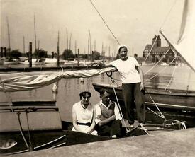 1931 Wilsteraner Segler auf der Elbe im Hamburger Hafen vor dem Lotsenhaus Seemannshöft