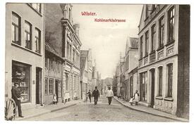 1907 Straße Kohlmarkt in der Stadt Wilster