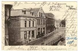 1901  Op de Göten (damals Marktstraße) in der Stadt Wilster