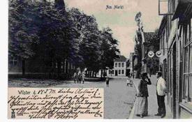 1905 Marktplatz Nordseite in der Stadt Wilster