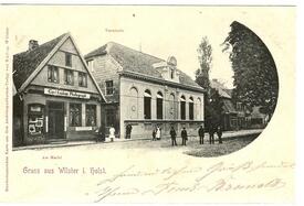 1903 Nordseite des Marktplatzes in der Stadt Wilster